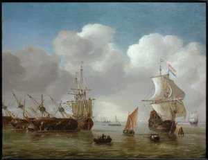 Niederländische Hafenszene von Reinier Zeeman