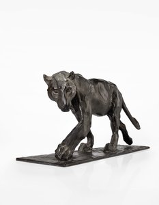Panther im Gehen, Hinterbein erhoben, ca. 1904 von Rembrandt Bugatti