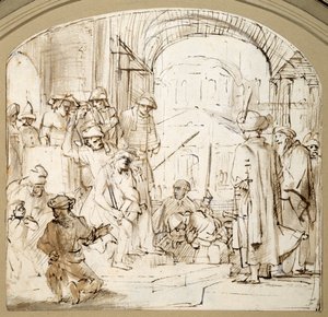 Christus verspottet von Rembrandt Harmensz. van Rijn (school of)