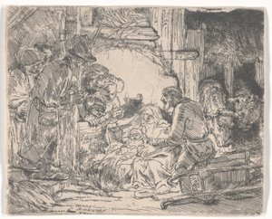 Anbetung der Hirten mit einer Lampe, ca. 1654
