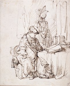 Ein Schauspieler in seiner Garderobe