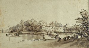 Biegung der Amstel bei Kostverloren House, frühe 1650er