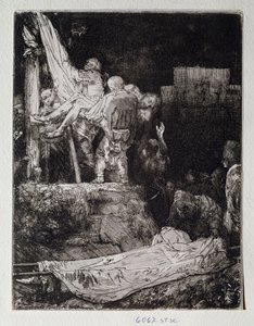 Zeichnung der Kreuzabnahme von Rembrandt Harmenszoon van Rijn