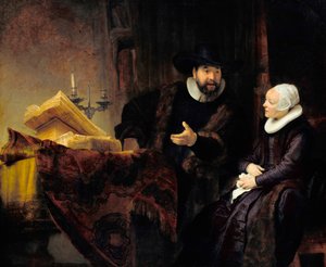 Porträt des Mennonitenpredigers Cornelius Claesz Anslo und seiner Frau Aaltje Gerritsdr Shouten