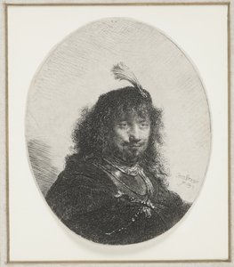 Rembrandt mit Federhut, 1634 von Rembrandt van Rijn