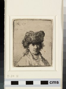 Selbstporträt mit Pelzmütze