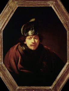 Selbstporträt mit Helm von Rembrandt Harmensz. van Rijn