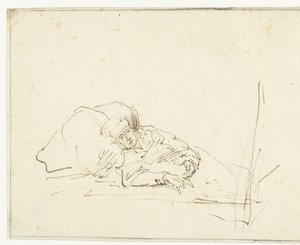Saskia krank im Bett von Rembrandt van Rijn (copy after)