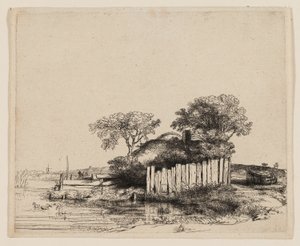 Ein Cottage mit weißem Zaun