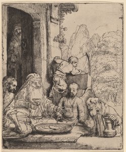 Abraham bewirtet die Engel