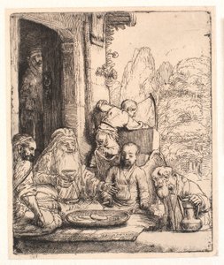 Abraham bewirtet die Engel