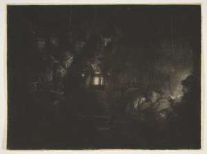 Anbetung der Hirten: Ein Nachtstück, ca. 1657