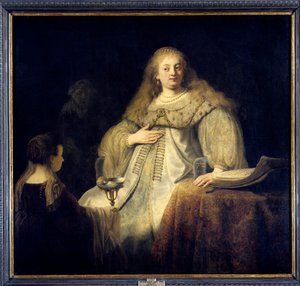 Artemisia. Artemisia I, Königin der Stadt Halikarnassos im 4. Jahrhundert v. Chr. (Reich der Rougheniden). Gemälde von Rembrandt (1606-1669)