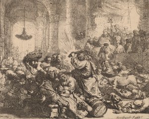 Christus vertreibt die Geldwechsler aus dem Tempel, 1635