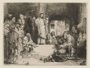 Christus predigt von Rembrandt van Rijn