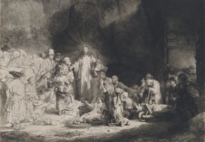 Christus predigt Der Hundert-Gulden-Druck, ca. 1643-1649