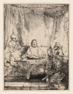 Christus in Emmaus: Die größere Platte