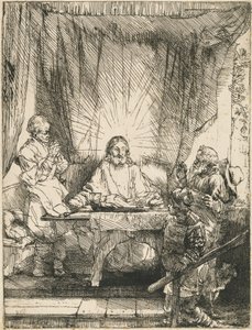 Christus in Emmaus: die größere Platte