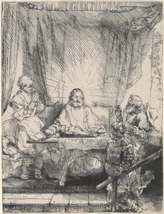 Christus in Emmaus: die größere Platte