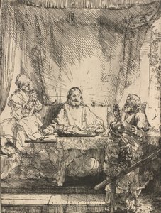 Christus in Emmaus: die größere Platte, 1654