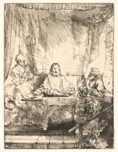 Christus in Emmaus: die größere Platte