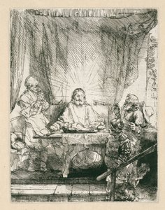 Christus in Emmaus: die größere Platte