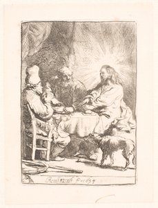 Christus in Emmaus: die kleinere Platte