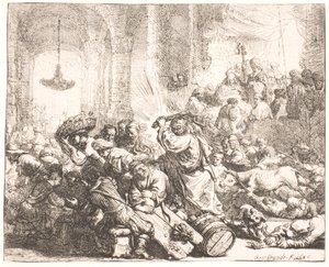 Christus vertreibt die Geldwechsler aus dem Tempel von Rembrandt van Rijn