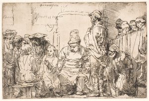 Christus sitzt und disputiert mit den Gelehrten von Rembrandt van Rijn
