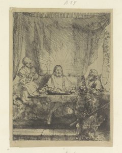 Christus in Emmaus: große Platte