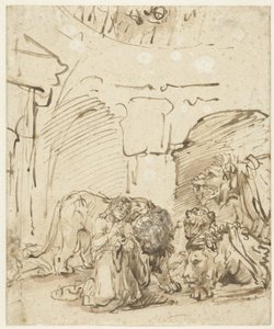 Daniel in der Löwengrube von Rembrandt van Rijn
