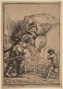 David und Goliath von Rembrandt van Rijn