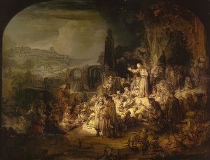 Die Predigt Johannes des Täufers von Rembrandt van Rijn