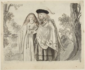 Genannt der Mann mit der weißen Feder von Rembrandt van Rijn