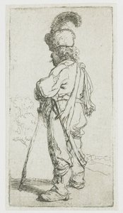 Ein Pole mit einem Stock von Rembrandt van Rijn