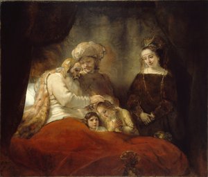 Jakob segnet Ephraim und Manasse