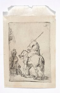 Reiter im Turban auf einem Pferd von Rembrandt van Rijn