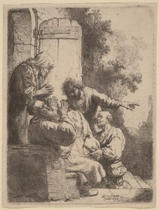 Josephs Mantel wird zu Jakob gebracht von Rembrandt van Rijn