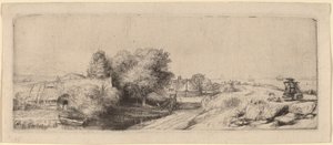 Landschaft mit einem Milchmann