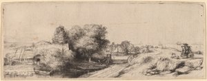 Landschaft mit einem Milchmann, ca. 1650 von Rembrandt van Rijn