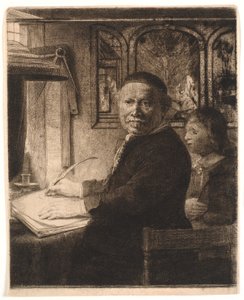 Lieven Williemsz van Coppenol, Schreibmeister: die kleinere Platte von Rembrandt van Rijn
