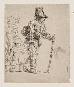 Bauernfamilie auf Wanderschaft von Rembrandt van Rijn
