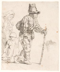 Bauernfamilie auf Wanderschaft von Rembrandt van Rijn