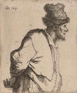 Bauer mit hinter dem Rücken verschränkten Händen, 1631 von Rembrandt van Rijn