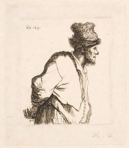 Bauer mit hinter dem Rücken verschränkten Händen von Rembrandt van Rijn