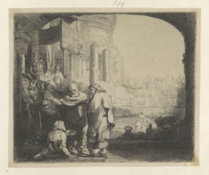 Petrus und Johannes heilen einen Lahmen am Tempeltor von Rembrandt van Rijn
