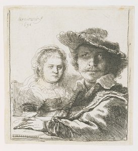 Rembrandt und seine Frau Saskia, 1636