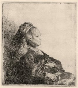 Rembrandts Mutter, in orientalischer Kopfbinde