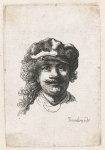 Selbstporträt mit weicher Mütze (Detail)