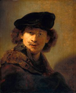 Selbstporträt mit Samtbarett, 1634